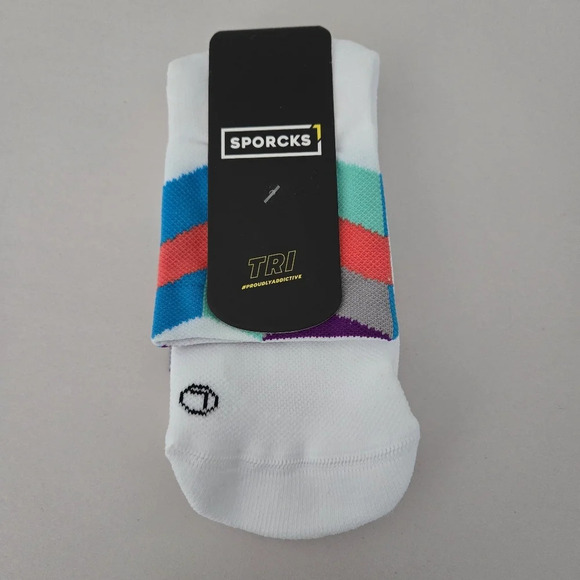 NWT Sporcks Running Socks Size Small Art White - Picture 3 of 5